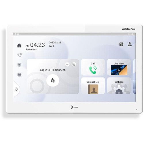 Post interior videointerfon 10.1inch cu Android, Hikvision DS-KH9510- WTE1B WIFI, apelare video si deschidere usa din aplicatia mobila, Plug & play, ecran: 10.1-inch cu touch sceen, rezolutie: 1024 × 600, audio bidirectional (microfon si difuzor incorporate), interfata retea: 10/100 Mbps