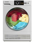 Uscator de rufe cu condensare Heinner HCD-V9T1CHB, Capacitate incarcare 9kg, Clasa energetica B, 15 programe de uscare, Display LED,  Program rapid camasi 12 min, Program expres 29 min, Program Baby Care, Functie Start intarziat, Functie anti-sifonare, Lumina cuva,  Selector nivel uscare, Indicator