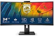 Monitor 34 inch WLED Philips 34B1U5600CH 3440 x 1440 pixeli, 100 Hz, 4 ms, Negru