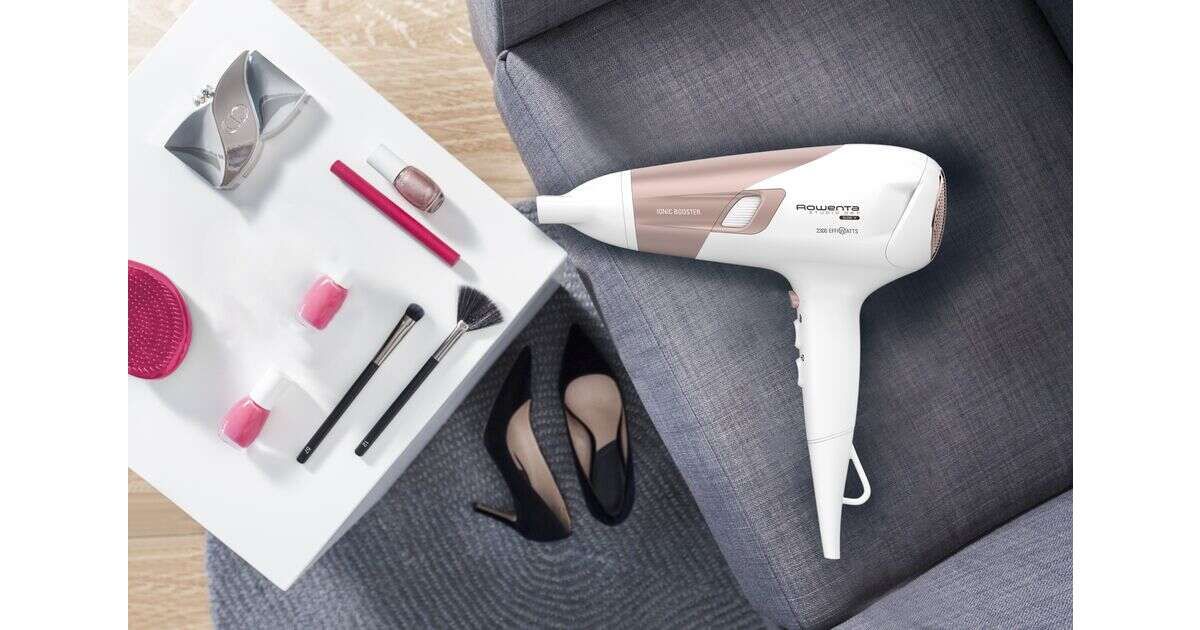 Uscator de par ROWENTA Studio Dry Glow CV5830F0, 2300W, 6 trepte viteza, tehnlogie Thermo Control, alb