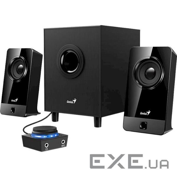 BOXE GENIUS 2.1, RMS: 10W (2 x 3.25W + 1 x 3.5W), black wood,  SW-2.1 300X   31730041400   (include TV 10lei)