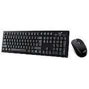 KIT wireless GENIUS, tastatura wireless 104 taste (slim) + mouse wireless 1000dpi, 3 butoane, black,  Smart KM-8101 , SmartGenius app  31340014400   (include TV 0.8lei)