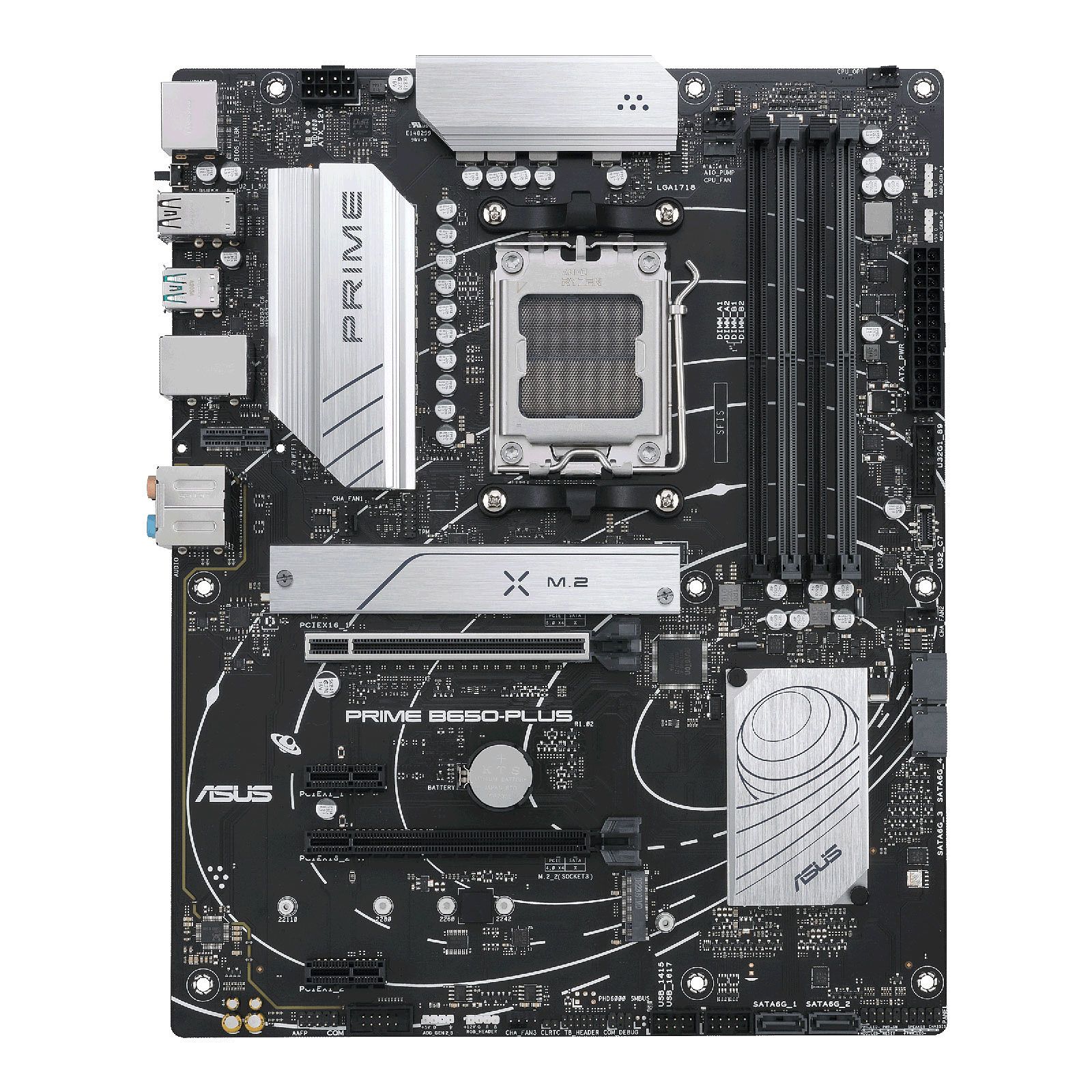Placa de baza ASUS PRIME B650-PLUS, socket AM5, 4x DDR5 UDIMM, 4x SATA, 2x NVMe, 13x USB-A, 2x USB-C, ATX