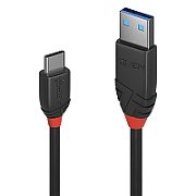 Cablu Lindy 1.5m USB 3.2 Type-A to Type-C (tata - tata), Black Line, Supported Bandwidth: 10Gbps, negru
