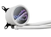 CPU COOLER ASUS ROG RYUO III 360 ARGB WHITE EDITION  Water Block Water block dimention: 89 x 89 x 68.3 mm Block Material (CPU Plate): Copper Pump Pump Solution: 8th gen Asetek pump Motor Speed: 800 - 2,600 +/- 300 RPM Radiator Radiator Dimension: 399.5 x 120 x 30 mm Radiator Material: Aluminum 