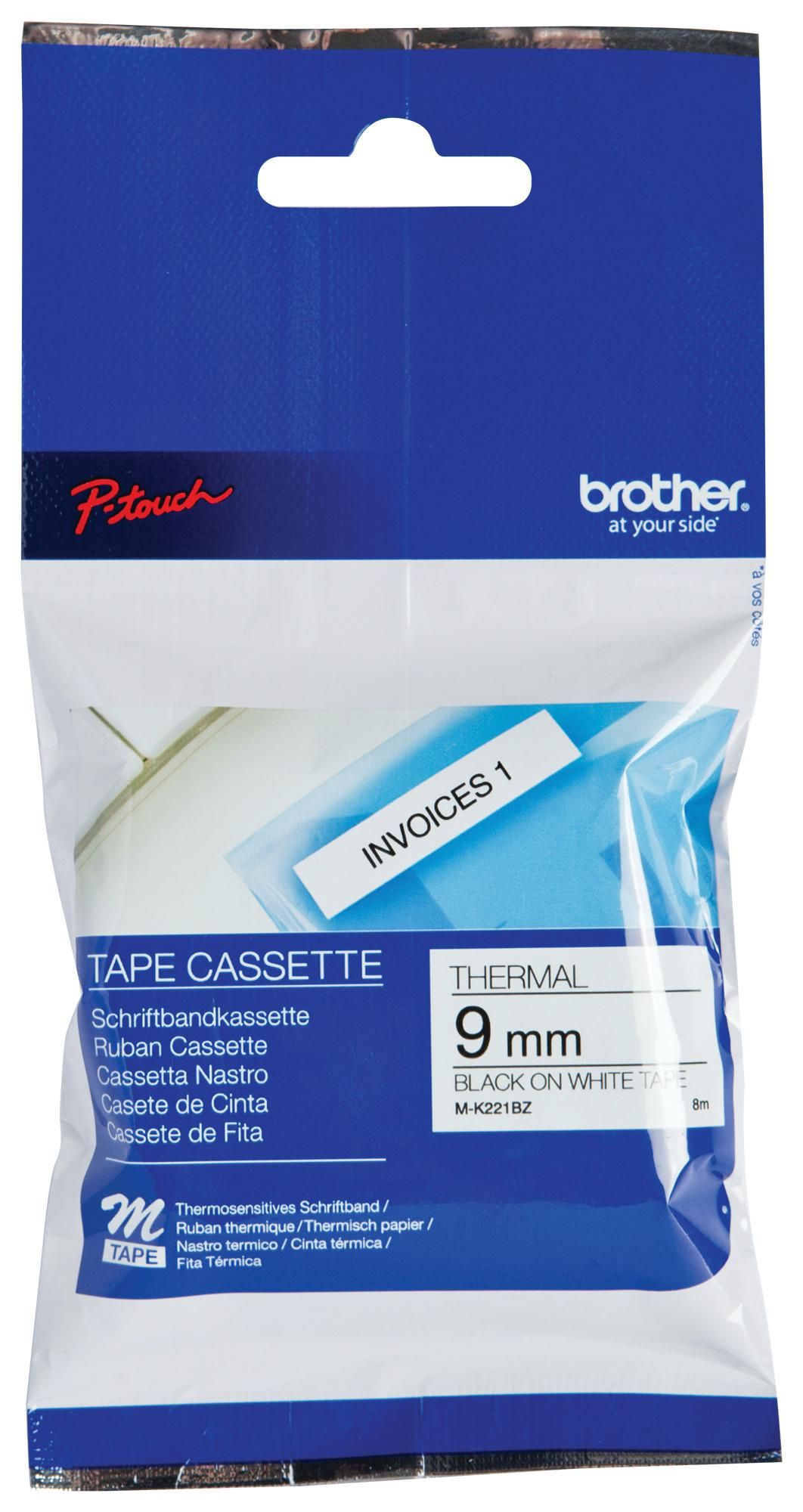 BROTHER MK221BZ TAPE 9MM BLK/WHITE