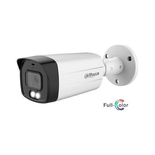 Camera de supraveghere Dahua HAC-HFW1239TM-A-LED-0360B-S2, Bullet HDCVI Full-color, 2MP, CMOS 1/2.8'', 3.6mm, Iluminator 40m, WDR 130dB, Mic, IP67
