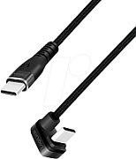 Cablu USB Logilink  USB Type-C (T) - USB Type-C 180 grade (T), 2 m, negru, USB 2.0