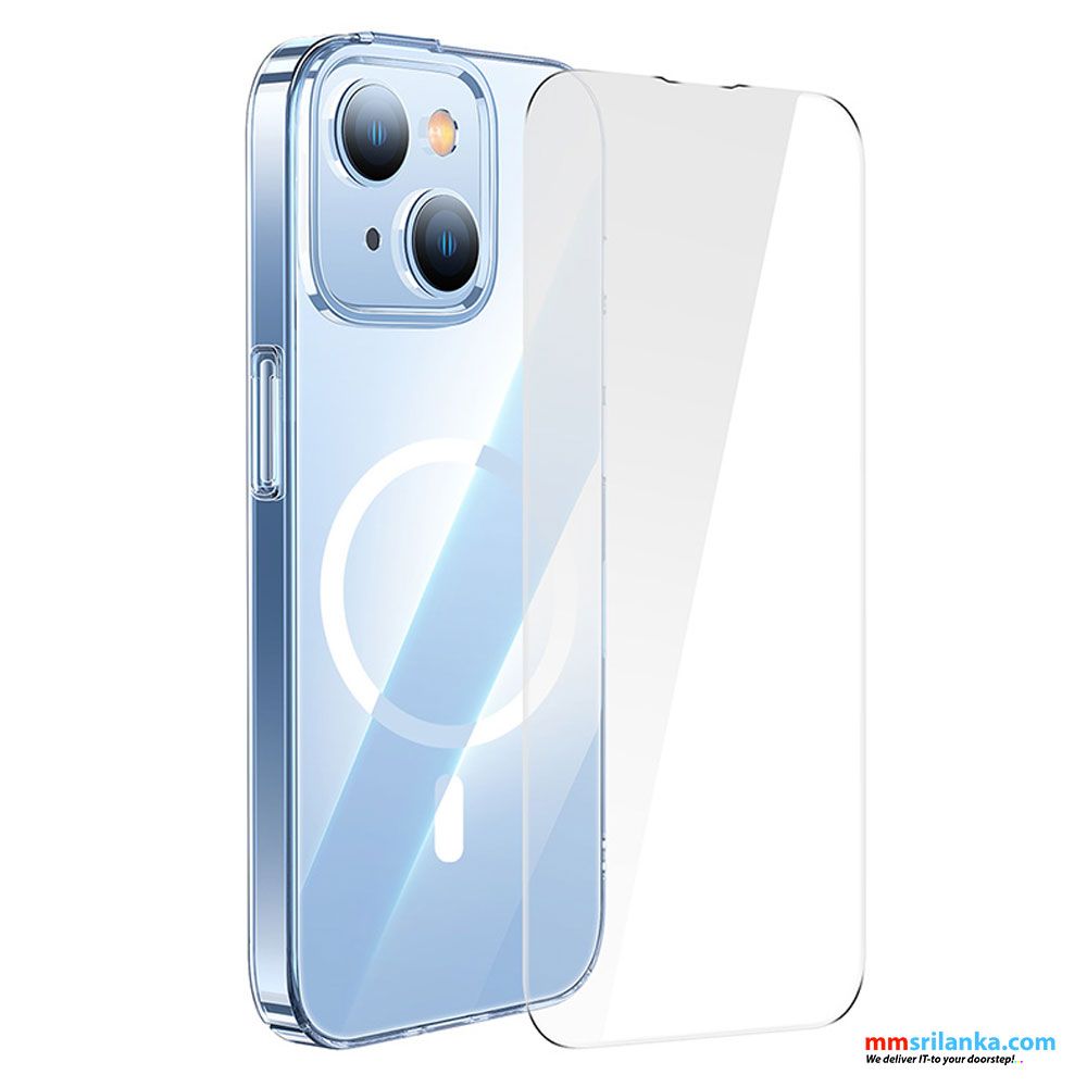HUSA SMARTPHONE Baseus Crystal Series Magnetic Case, pentru Iphone 14 Plus, contine 1 x folie sticla display, material silicon, transparent  ARJC010002  - 6932172615048
