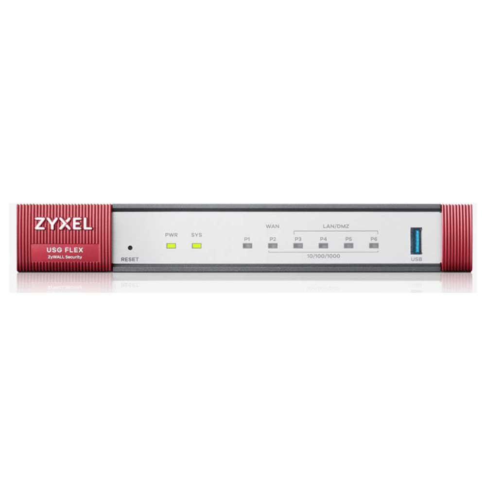 ZyXEL Zyxel USGFLEX100 Security Gateway V2 bundle, 10/100/1000 Mbps RJ-45 ports, 4 x LAN/DMZ 1 x WAN,1x USB 3.0, 900Mbps, 12V DC, 2A max, VPN IKEv2, IPSec, SSL, L2TP/IPSec.