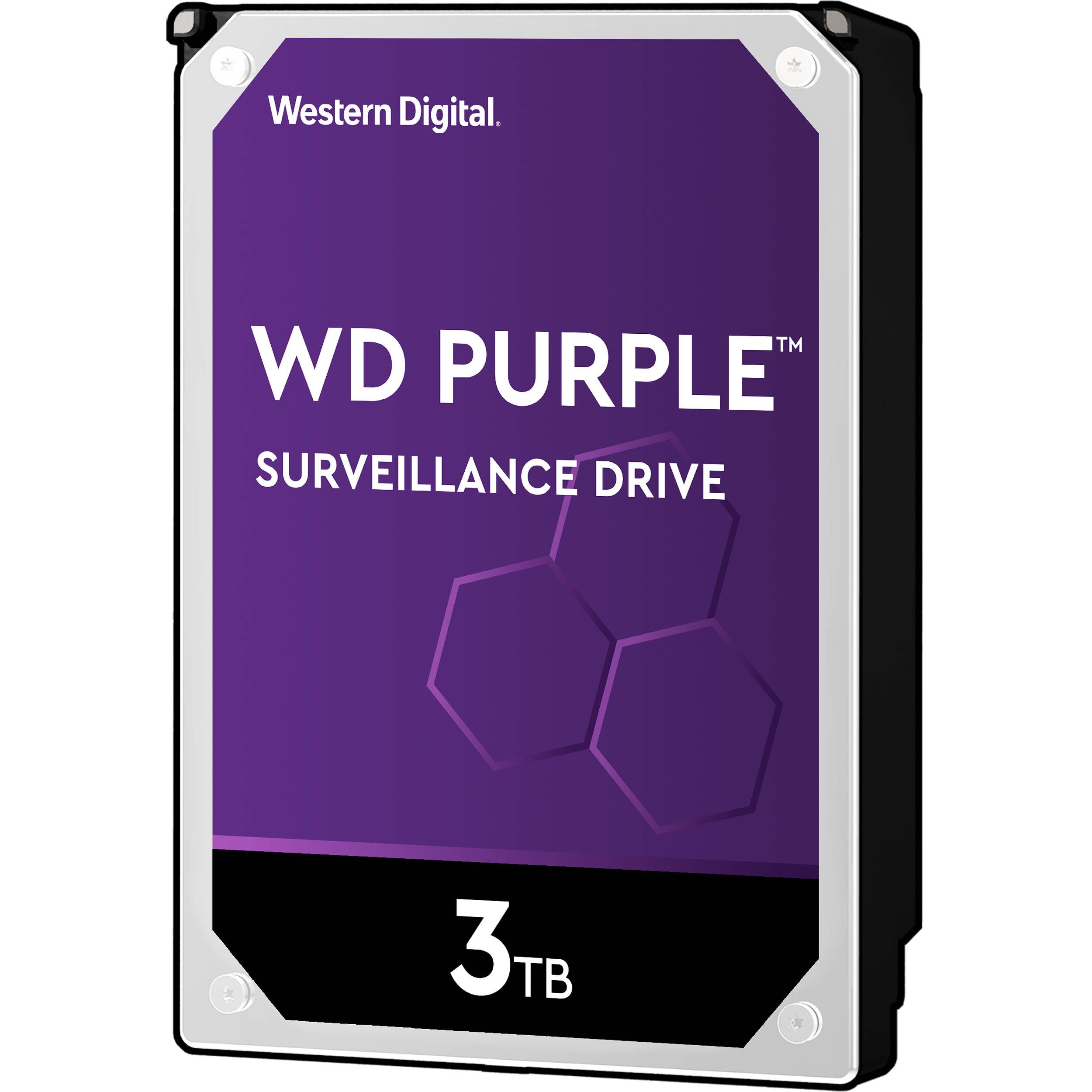 HDD intern WD, 3.5 , 3TB, PURPLE, SATA3, 5400rpm, 64MB, Surveillance HDD