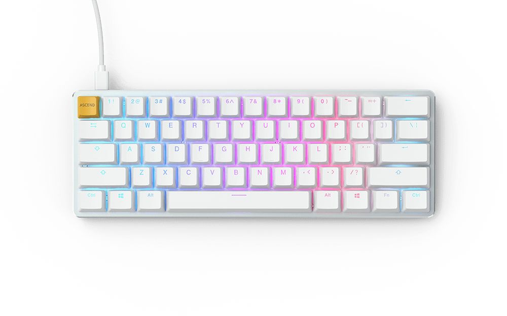 GMMK Compact White Ice Edition - Gateron Brown, US Layout