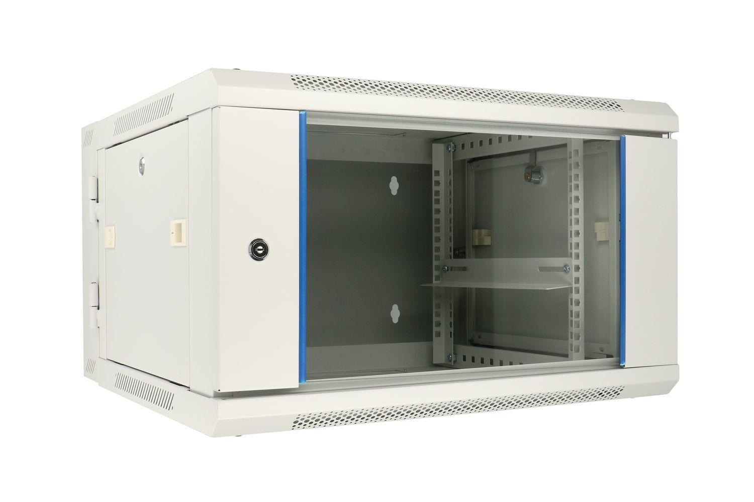 EXTRALINK 6U 600X600 AZH wall-mounted rackmount cabinet swing type gray