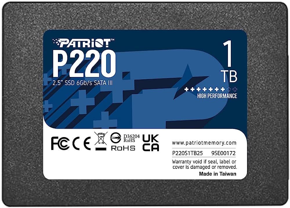 Patriot Memory PATRIOT P220 SATA 3 1TB SSD 550/500MB/s