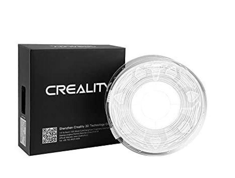 CREALITY CR PETG 3D Printer Filament, white, Printing temperature: 230-250°C, Filament diameter: 1.75mm, Tensile strength: 49MPa, Size of filament wheel: Diameter 200mm, height 66mm, hole diameter 53mm. Eco-friendly, odorless, non-toxic. Utilizare: pana la 1 an de la deschiderea ambalajului.