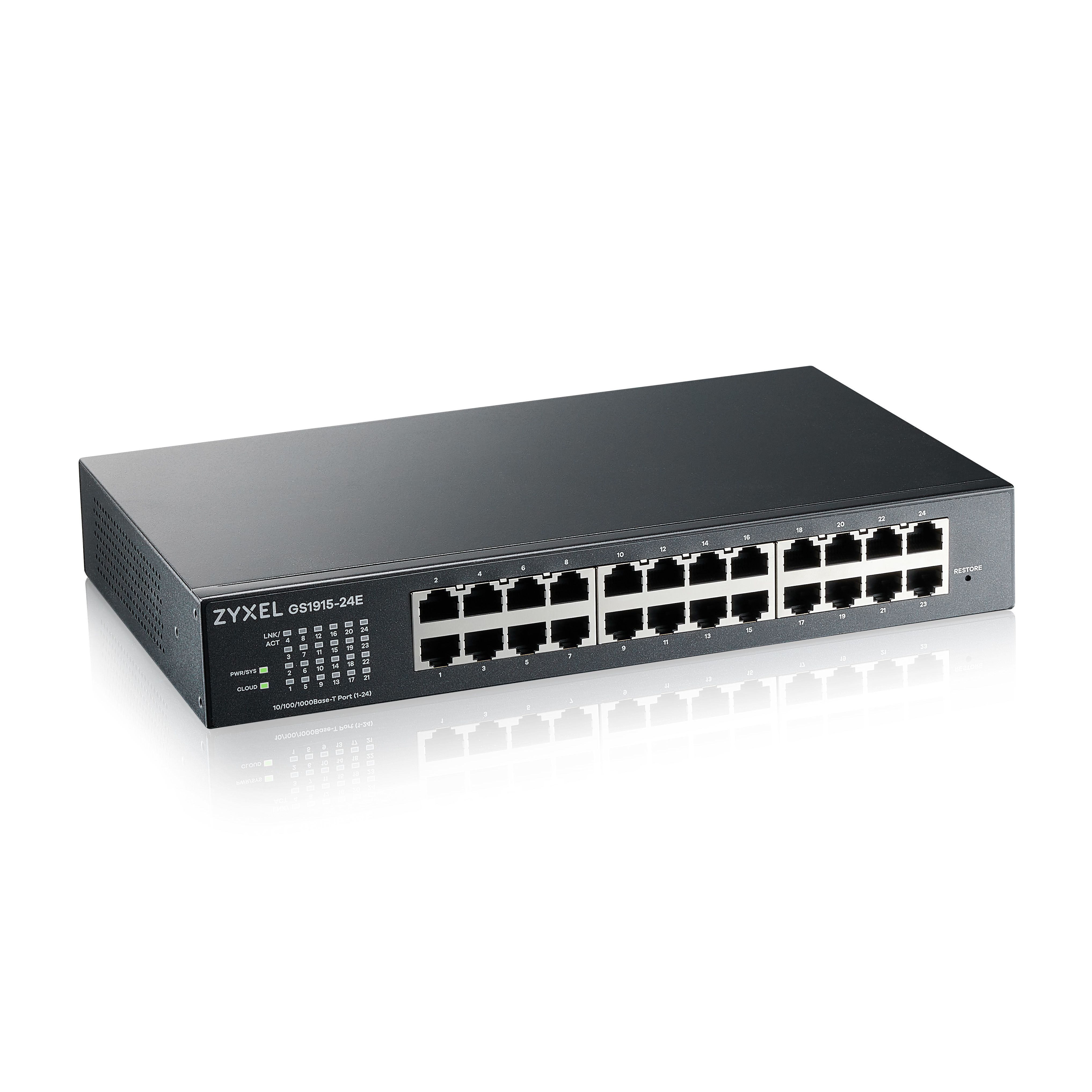 Switch Zyxel GS1915-24E-EU0101F, 24 porturi 10 / 100 / 1000 MBs