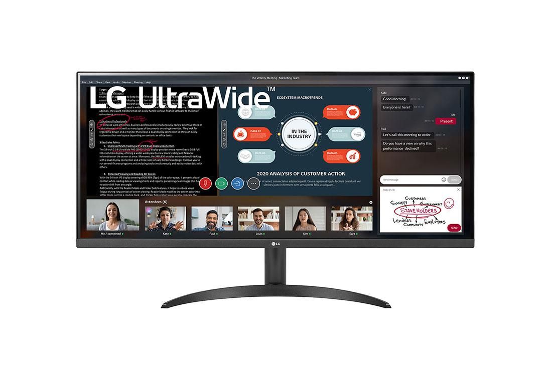Monitor 34 inch LED LG 34WP500-B 2560 x 1080 pixeli, 75 Hz, 5 ms, Negru