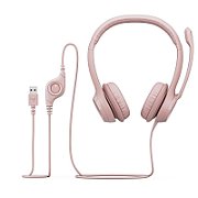 LOGITECH H390 Corded Headset - ROSE - USB