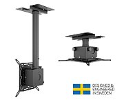 Suport videoproiector de tavan Multibrackets MB-0587, reglabil la inaltime, inclinare laterala 90º, max. 40kg, negru