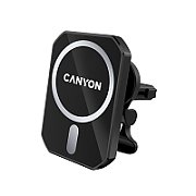 CANYON CH-15, Magnetic car holder and wireless charger, C-15-01, 15W，Input: USB-C: 5V/2A, 9V/3AOutput: 5W, 7.5W, 10W, 15W83*60*8.15mm,0.147kg,black