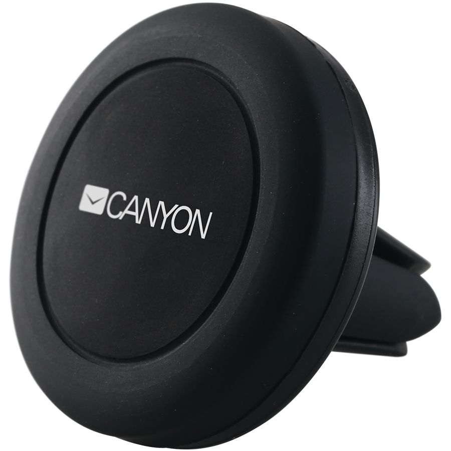 CANYON CH-2 Car Holder for Smartphones,magnetic suction function,with 2 plates(rectangle/circle), black,44*44*40mm 0.035kg