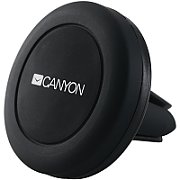 CANYON CH-2 Car Holder for Smartphones,magnetic suction function,with 2 plates(rectangle/circle), black,44*44*40mm 0.035kg
