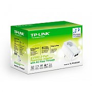 TP-LINK AV500+ Powerline Kit with AC Pass Through 500Mbps Powerline Speed 1port Fast Ethernet Homeplug AV Green Powerline Plug
