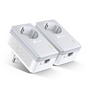 TP-LINK AV500+ Powerline Kit with AC Pass Through 500Mbps Powerline Speed 1port Fast Ethernet Homeplug AV Green Powerline Plug