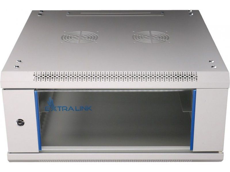 EXTRALINK 4U 600X600 wall-mounted rackmount cabinet gray