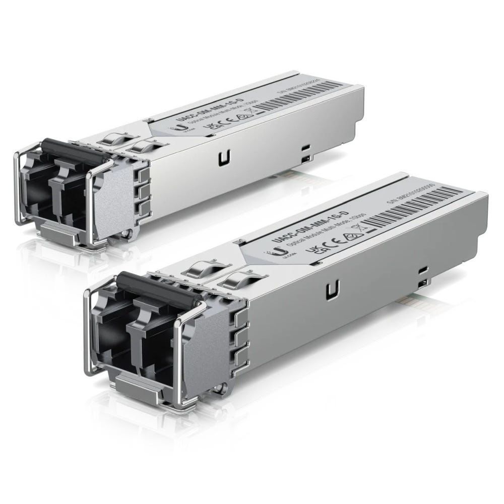Ubiquiti SFP UACC-OM-MM-1G-D-2 Multi-Mode Fiber LC (2er-Pack) UF-MM-1G: SFP, 1 Gbps