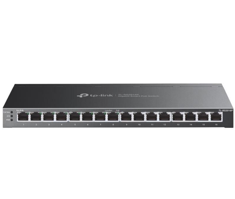 TP-LINK Switch TL-SG2016P 16xGBit 8x PoE+ (120W) Managed Omada SDN ready