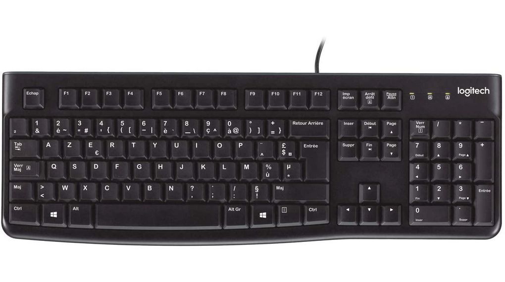 Logitech Keyboard K120 for Business [FR] black/noir