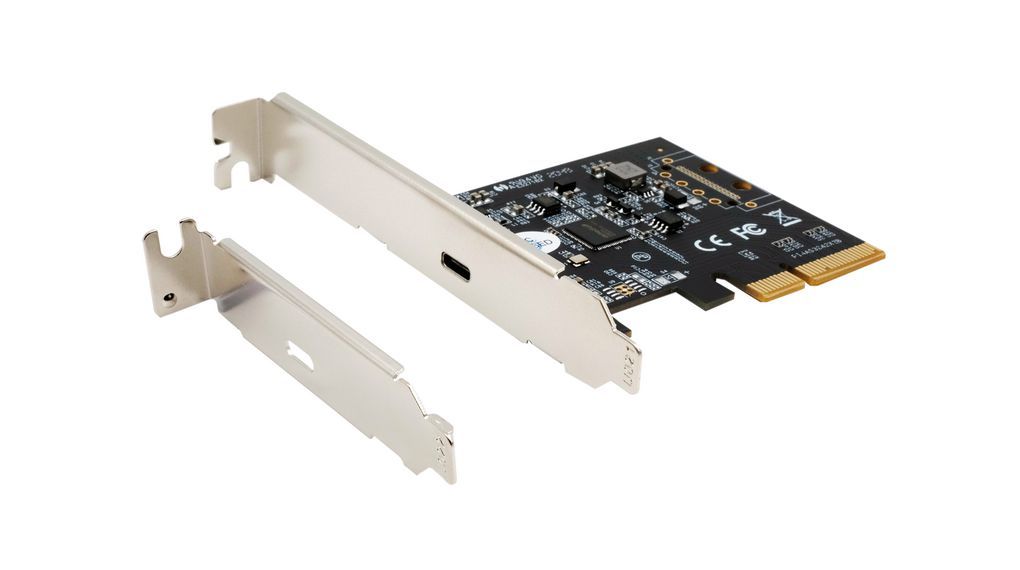 IO Exsys PCIe3.0 x4  1xUSB Type-C 3.2 Gen2x2  (EX-12011) LP inkl. Low-Profile Slotblech