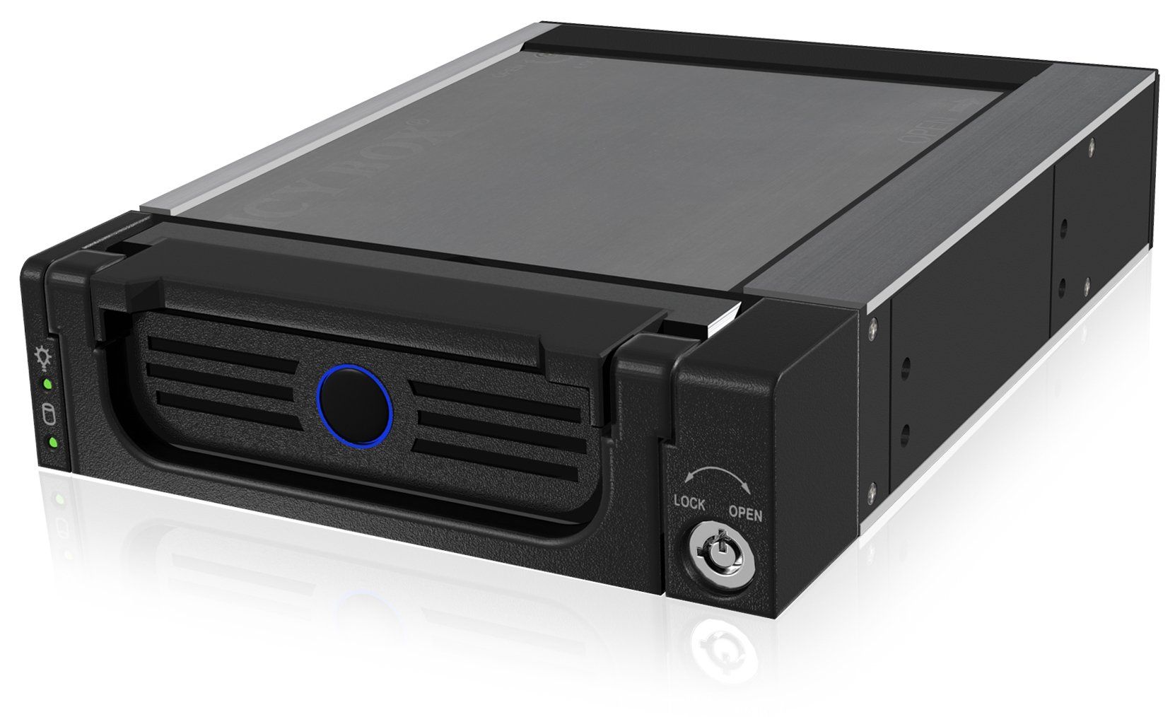 Wechselrahmen ICY-BOX IB-138 Alu SATA BLACK 1x 3.5  SATA in 5.25  Schacht