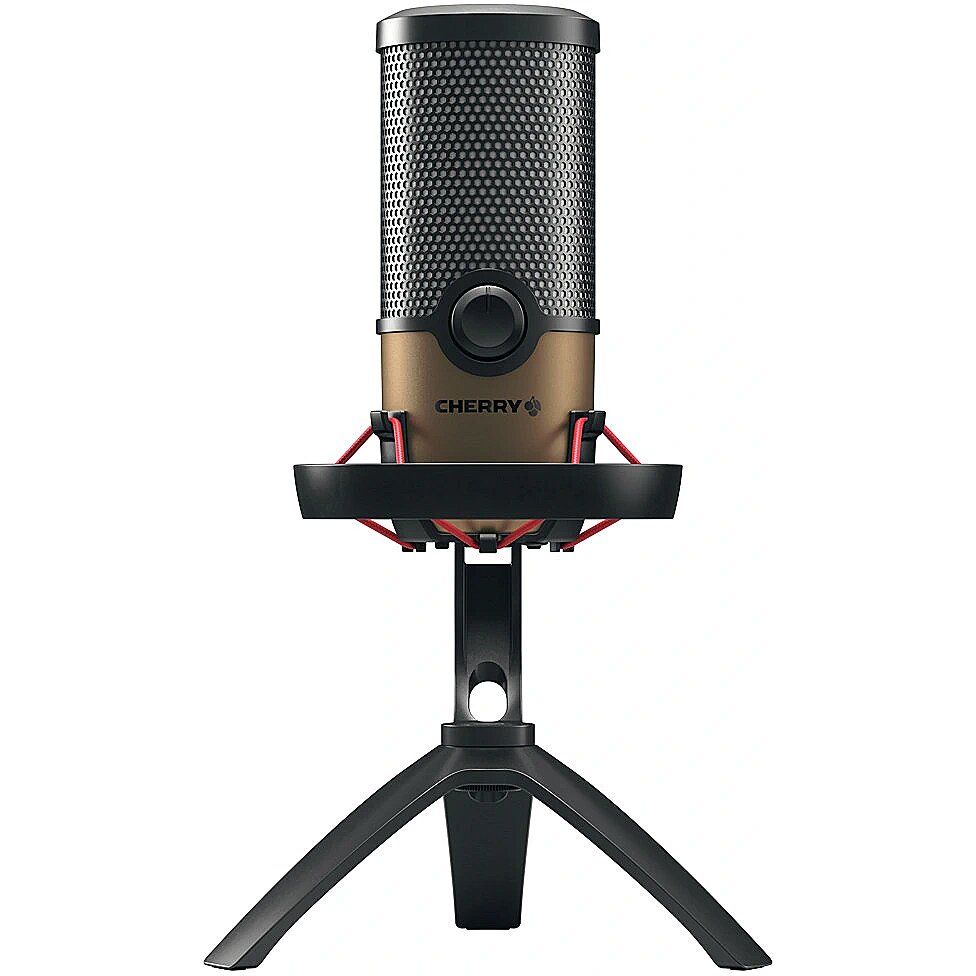 CHERRY Streaming UM 9.0 PRO RGB Microphone black/copper +++ USB-Mikrofon für Streaming und Gaming mit eindruck