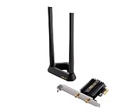 ASUS PCE-AXE59BT Wifi si Bluetooth 5.2 PCIe adapter, WI-FI 6, 2.4GHz / 5GHz / 6GHz, greutate: 78.4G, 2 x Antene externe, PCI-Express x 1.