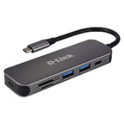DLK DUB-2325/E 5-IN-1 USB-C HUB WITH CARD READER