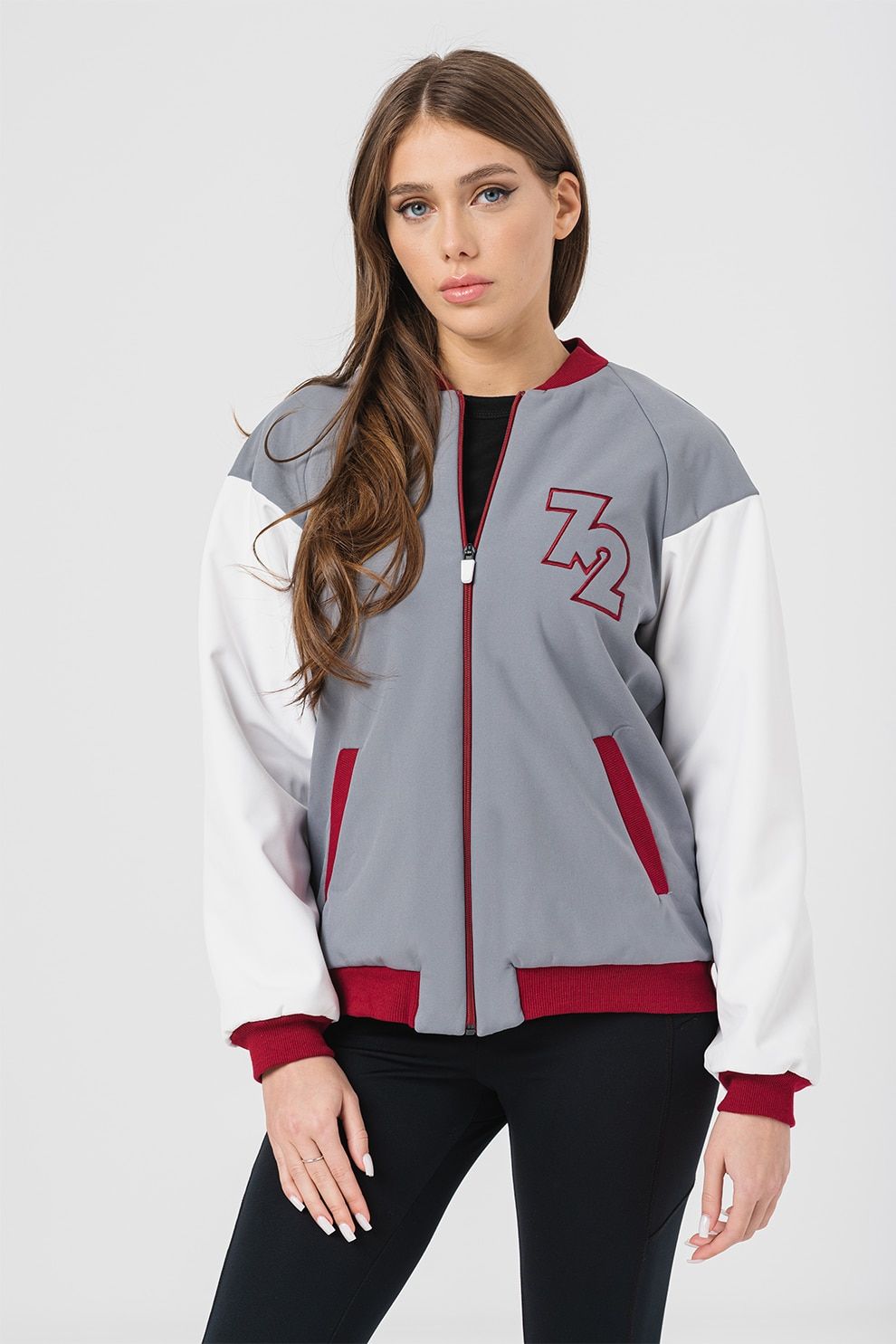 W JACHETA BOMBER GRI GRENA M