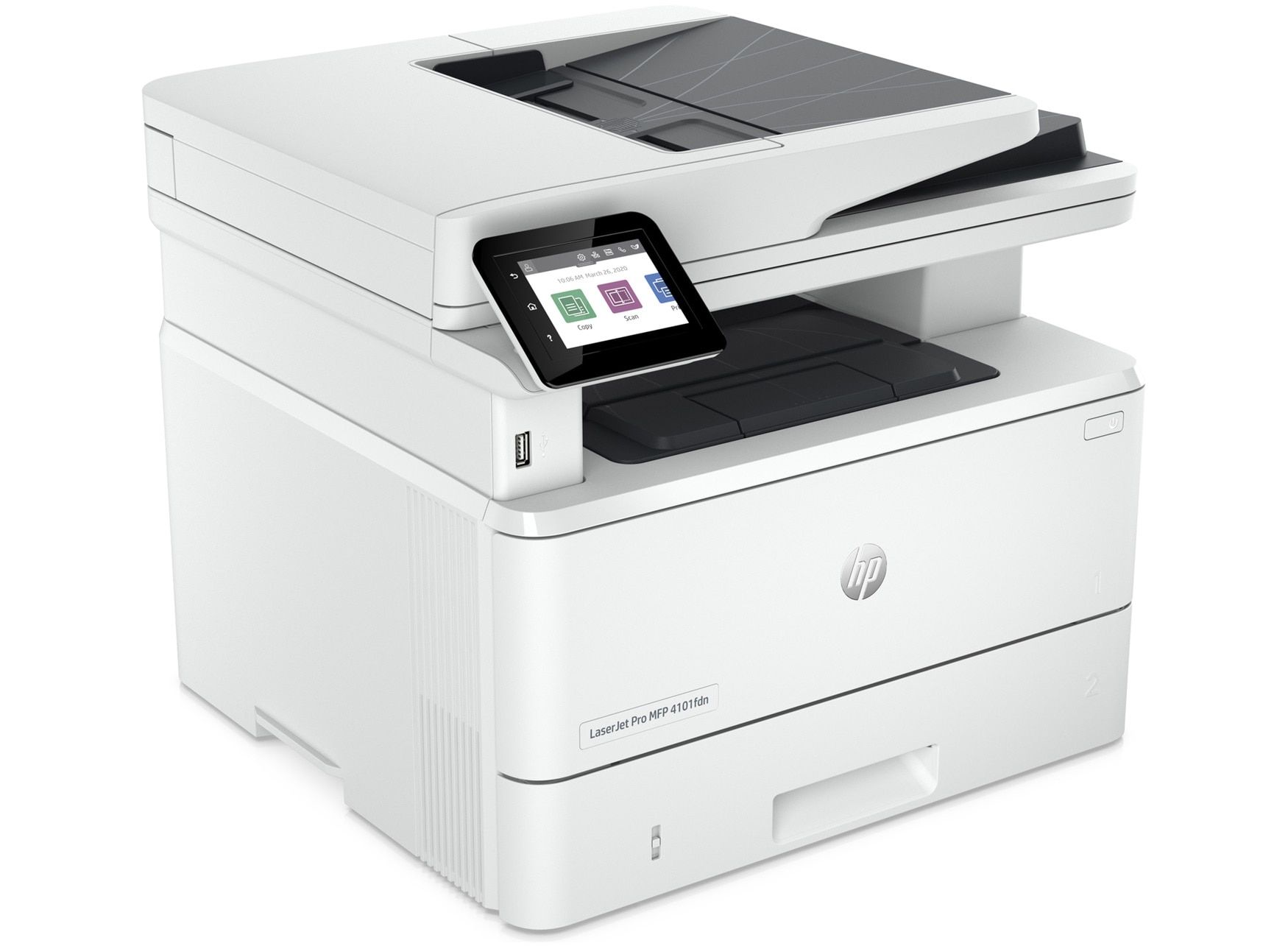Imprimanta multifunctionala laser monocrom HP Pro 4102fdn, A4, duplex, ADF, USB 2.0, 40 ppm