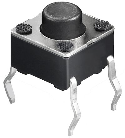 Microcontact 4 pins 6X6mm height 5mm from the PCB
Packaging: bulk 1 pc.