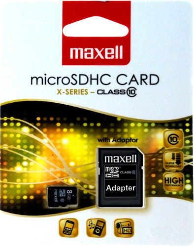 Memory card 16GB microSDHC with adapter for SD
Packaging: blister 1 pc.