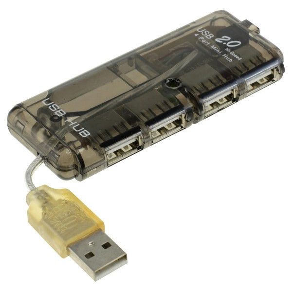 4-port USB 2.0 hub
- with port for external power supply
- Plug & Play
Packaging: bulk 1 pc.