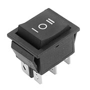 Switch 6 poles 250V 15A 1 black button 3 positions
- 21.7 x 28.5mm
Packaging: bulk 1 pc.