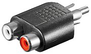 Audio adapter RCA male to 2 x RCA female
Packaging: bulk 1 pc.