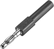 Male banana plug, 4mm, with screw, metal, black, gold-plated contacts
- for cables from 4.5-5.5mm
Packaging: bulk 1 pc.
