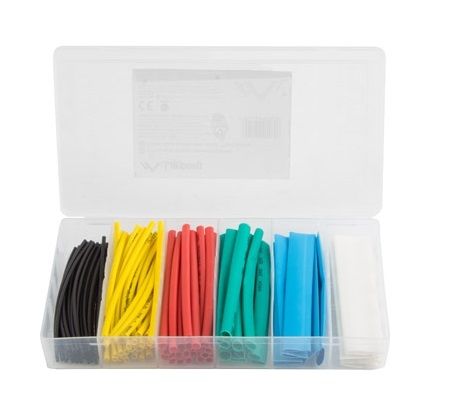 2:1 shrinkable tube kit, multicolored, 10cm
- dimensions:
1.5mm 30 pcs.
2.5mm 30 pcs.
4mm 20 pcs.
6mm 10 pcs.
10mm 6 pcs.
13mm 4 pcs.
Packaging: box 100 pcs.