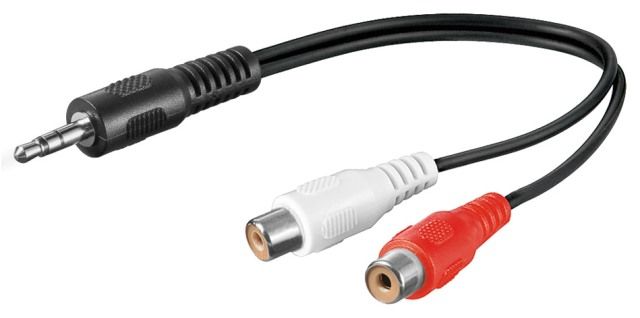 Audio cable 0.2m 3.5mm male stereo jack to 2 x RCA female
VLAP22250B02
KPO3872
Packaging: bulk 1 pc.