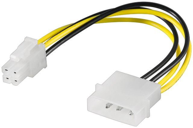 Power cable Molex 0.16m 5.25 male to P4 male
Packaging: bulk 1 pc.