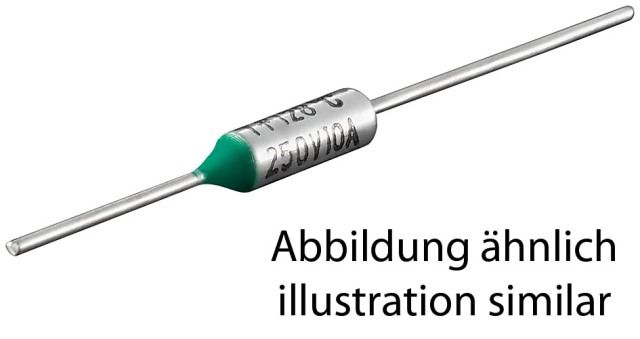 Thermal fuse 250V 10A 121°C
Packaging: bulk 1 pc.