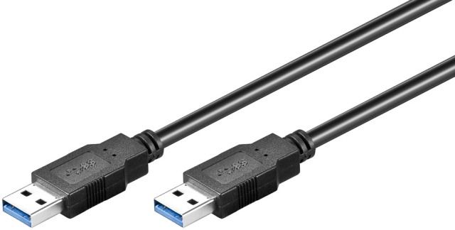 USB 3.0 cable 1.8m A male to A male, black
- triple screened
Packaging: bulk 1 pc.